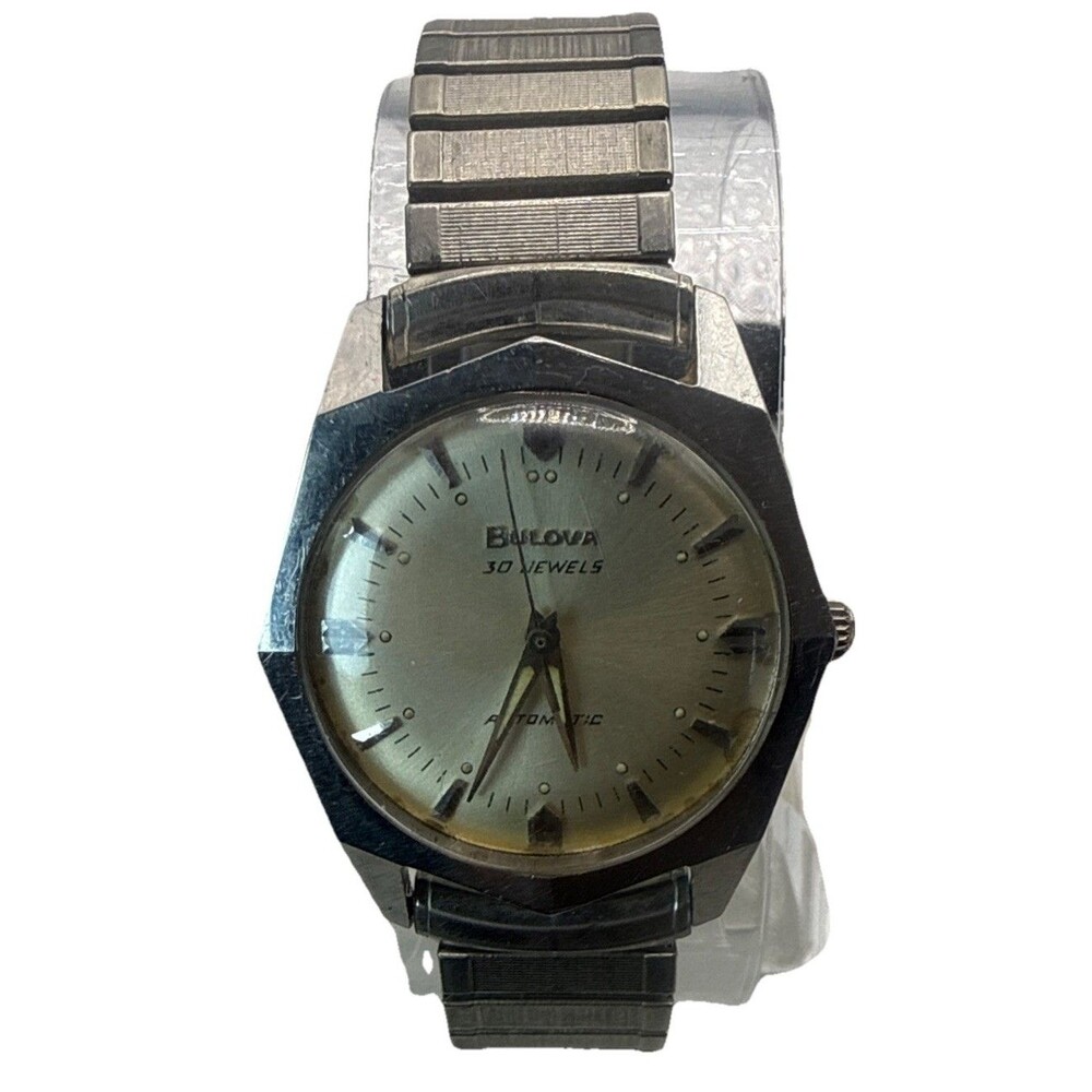 Vintage Bulova 30 Jewel Automatic Octagonal Shape self winding men’s watch Read*